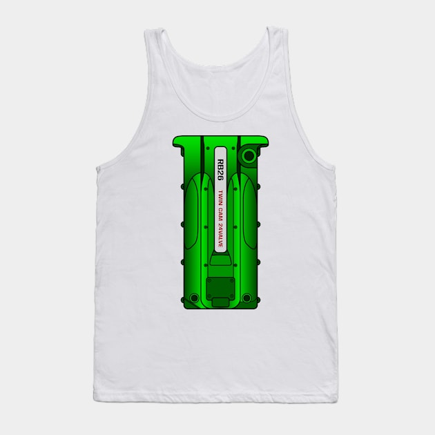 Green RB26 Tank Top by turboosted
